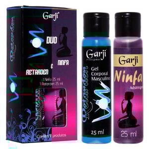 Duo Retarden E Ninfa Gel Para Massagem 25ml Garji