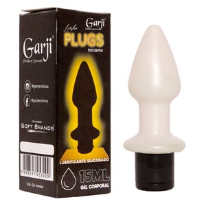 Plug Anal Com Gel Lubrificante Siliconado 15ml Garji
