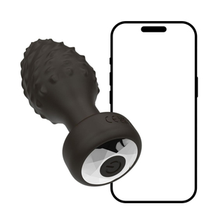 Plug Anal Em Silicone Com 10 Vibrações Via App Vibe Toys