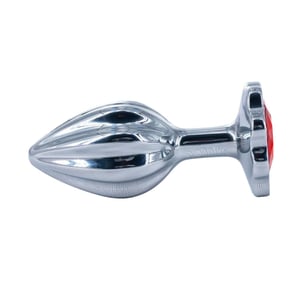 Plug Anal Em Metal Stripes Pequeno Com Pedra Vibe Toys