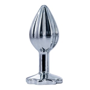 Plug Anal Em Metal Stripes Pequeno Com Pedra Vibe Toys