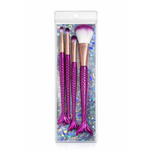 Kit 4 Pincéis Sereia Makeup Delicado Vibe Toys