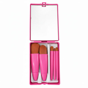 Estojo Com 5 Pincéis Para Maquiagem E Espelho Vibe Toys