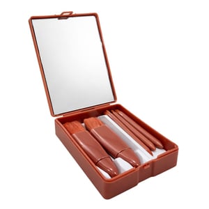 Estojo Com 5 Pincéis Para Maquiagem E Espelho Vibe Toys