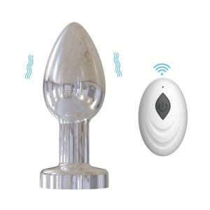 Plug Anal Cromado Com 10 Modos De Vibração E Controle Remoto Vibe Toys