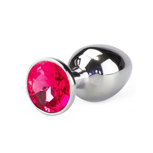 Plug Anal De Metal Com Pedra Colors Médio