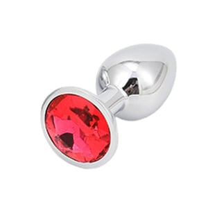 Plug Anal De Metal Com Pedra Colors Médio