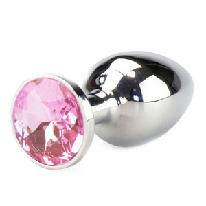 Plug Anal De Metal Com Pedra Colors Médio