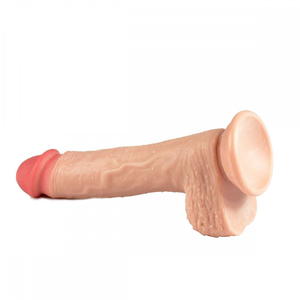 Prótese Realística Super Macia Com Escroto E Ventosa 21,3 X 3,7cm Vibe Toys