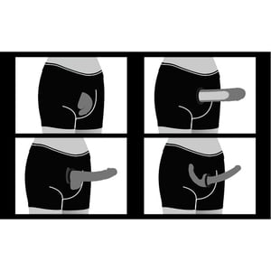 Boxer Unissex Em Algodão Para Uso De Prótese Com Ventosa