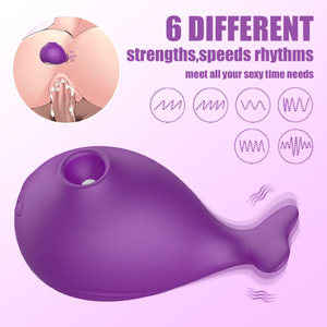 Vibrador Estimulador Cute Whale 7 Modos De Pulsação Vibe Toys
