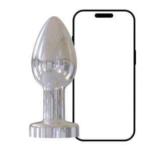 Plug Anal Cromado Com 10 Vibrações E Controle Via App Vibe Toys