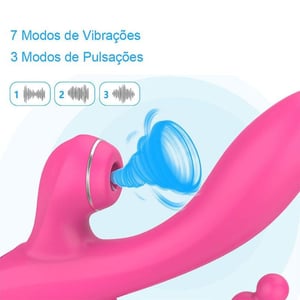 Vibrador Tripla Estimulação 7 Vibrações E 3 Modos De Pulsação Abel Vibe Toys