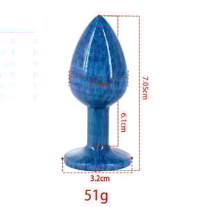 Plug Anal De Luxo Pequeno Em Acrílico Com Pedra Na Base