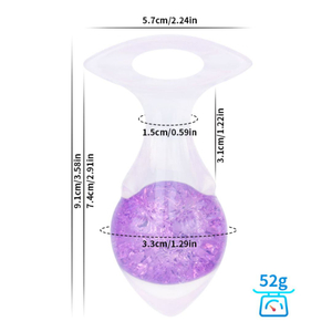 Plug Anal Seta Pequeno Em Silicone Com Esfera De Vidro Interno