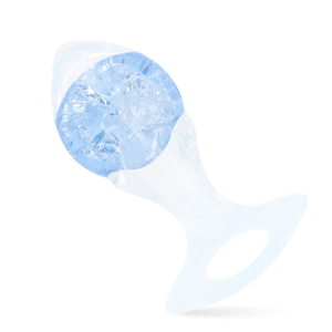 Plug Anal Seta Pequeno Em Silicone Com Esfera De Vidro Interno