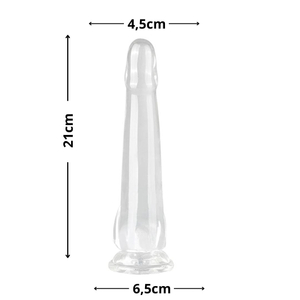 Pênis Realístico Jelly Com Escroto E Ventosa 21 X 4,5cm Vibe Toys