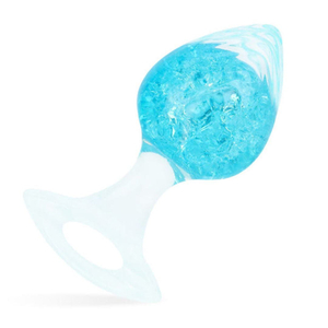 Plug Anal Coração Médio Em Silicone Com Esfera De Vidro Interno