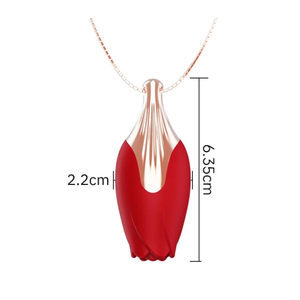 Vibrador Em Formato De Rosa Com Colar Vibe Toys