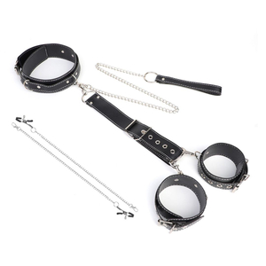Kit Bondage Com Corrente De Tração E Guia Com Coleira Vibe Toys