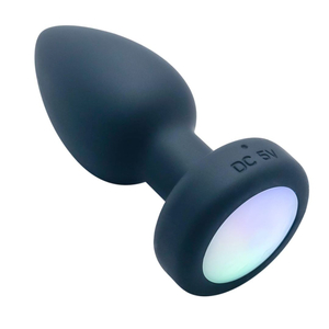 Plug Anal Em Silicone Com Led 10 Modos De Vibração