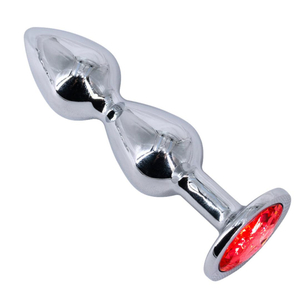 Plug Anal Escalonado Em Aço Com Pedra Na Base Vibe Toys