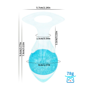 Plug Anal Seta Médio Em Silicone Com Esfera De Vidro Interno