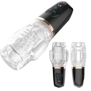 Masturbador Lanterna Com 5 Modos De Sucção E 10 Modos De Vibração