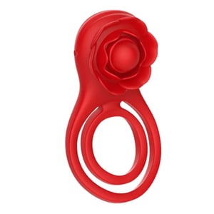 Anel Peniano Duplo Com Rosa Estimuladora 9 Modos De Vibração Vibe Toys