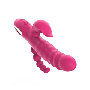 Vibrador Ponto G Sliding Com Plug Anal 7 Vibrações E 3 Modos De Vai E Vem Pleasure