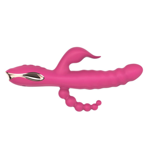 Vibrador Ponto G Sliding Com Plug Anal 7 Vibrações E 3 Modos De Vai E Vem Pleasure