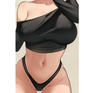 Avental Anime Sensual Feminino Lingerie Preta Pimenta Sexy