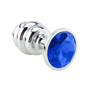 Plug Anal Metal Colmeia Tamanho G Com Pedra Na Base