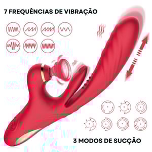 Vibrador Lainna Tripla Estimulação 7 Modos De Vai E Vem Vibe Toys