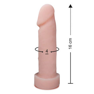 Prótese Em Cyberskin Com Vértebra 16 X 4cm Linha Pura Ambição Sexy Fantasy