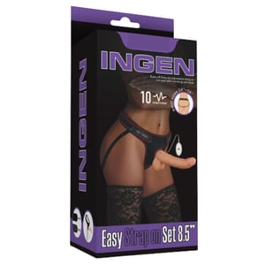 Cinta Peniana Com Prótese 21,5 X 4,5cm E Controle 10 Vibrações Lovetoy