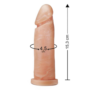 Pênis Realístico Maciço 15,3 X 4,5cm Linha Pura Luxúria Sexy Fantasy