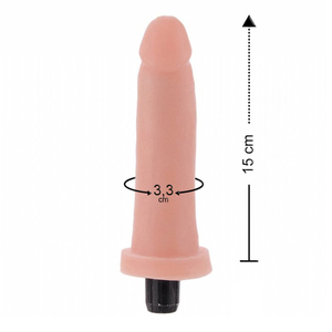 Protese Cyber Com Vibrador 15 X 3,3 Cm Ktoy