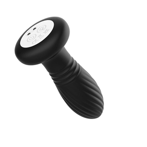 Plug Anal Em Silicone Com Led 9 Modos De Vibração E Movimetos De Vai E Vem