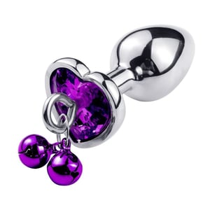 Plug Anal Coração Metal Pingente Tamanho P