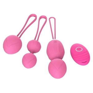 Kit De Pompoarismo Kegel Balls Com Cápsula Vibratória E Controle Sem Fio