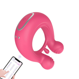 Anel Peniano Com Estimulador Por Aplicativo 9 Vibrações Vibe Toys