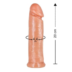 Prótese Garanhão Maciço 20 X 4,4cm Prazer & Cia