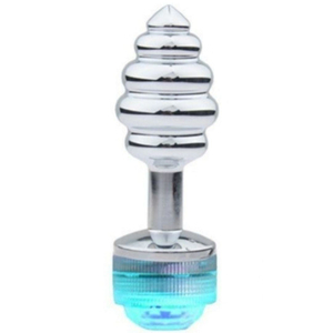 Plug Anal Colmeia Led Pequeno Com Controle Vibe Toys