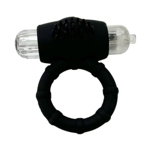 Anel Peniano Em Silicone Com Cerdas Massageadoras E Vibração Vibe Toys