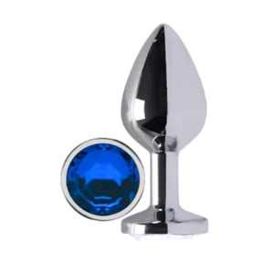 Plug Anal Diamond Colors Cromado Pequeno Delicious