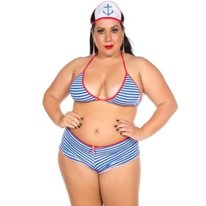Mini Fantasia Marinheira Sexy Plus Size Pimenta Sexy