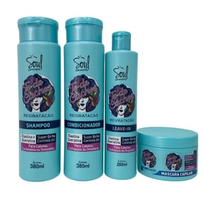 Kit Capilar Modelador De Cachos Com 4 Itens Soul Cosméticos 