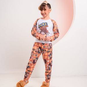 Pijama De Frio Infantil Feminino Cute Story Amável Moda íntima
