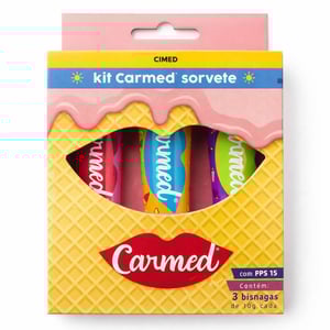Kit Carmed Sorvete 3 Bisnagas 10g Cimed
